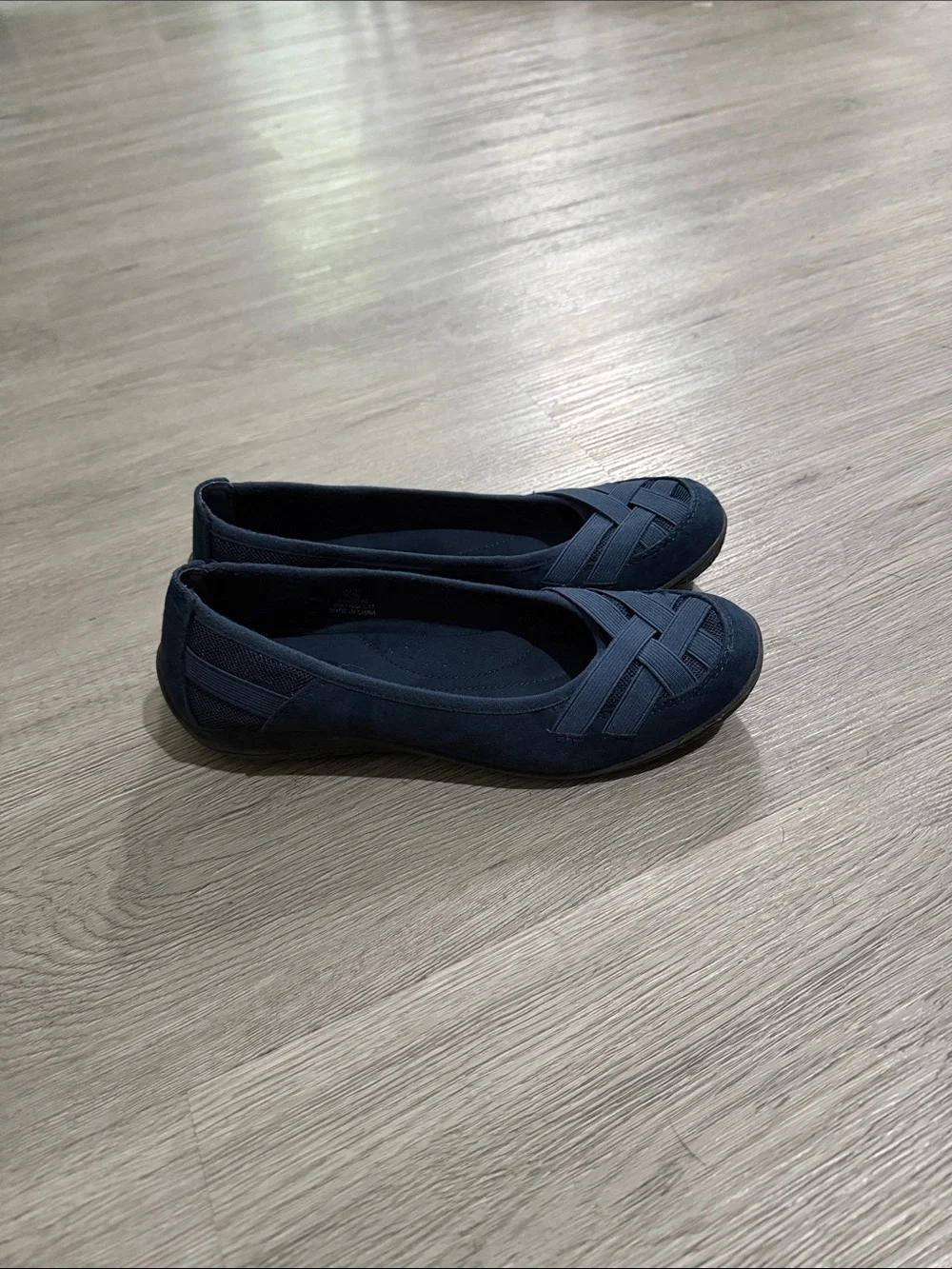 Laura Scott Navy Women's Slip-On Ballet Flats Sz 7 EUC